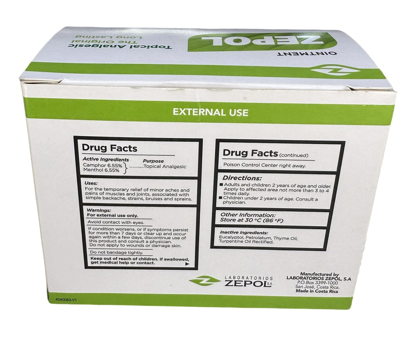Zepol Original - Long-Lasting Topical Analgesic Ointment for Muscles, Joints, Backache, Sprains, and Strains - Pack of 12 Cans, 0.35 oz Each - dailyvitalstore