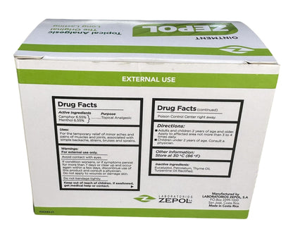 Zepol Original - Long-Lasting Topical Analgesic Ointment for Muscles, Joints, Backache, Sprains, and Strains - Pack of 12 Cans, 0.35 oz Each - dailyvitalstore