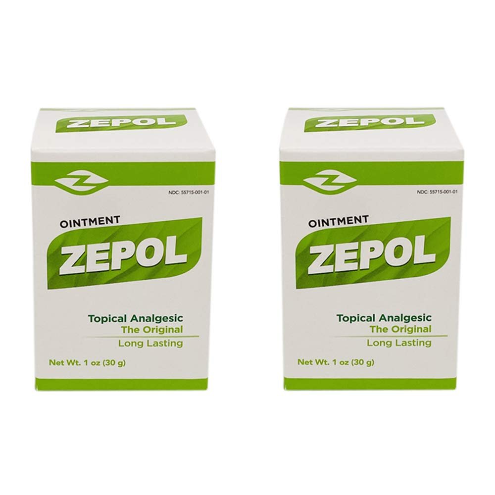 Zepol Original. Topical Ointment for Muscles, Joints, Backache, Sprains, and Strains. 1 oz. Pack of 2 - dailyvitalstore