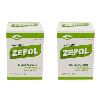 Zepol Original. Topical Ointment for Muscles, Joints, Backache, Sprains, and Strains. 1 oz. Pack of 2 - dailyvitalstore