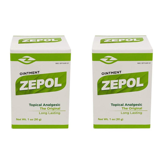 Zepol Original. Topical Ointment for Muscles, Joints, Backache, Sprains, and Strains. 1 oz. Pack of 2 - dailyvitalstore