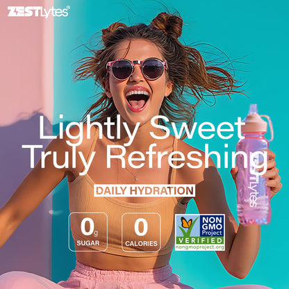 ZestLytes 40 Sticks Low Sodium Sugar Free & 0 Calorie Electrolyte Hydration Packets, Lightly Sweet Electrolyte Powder Drink Mix, Liquid Daily IV Flavors | Lemon Orange Peach Grapefruit - dailyvitalstore