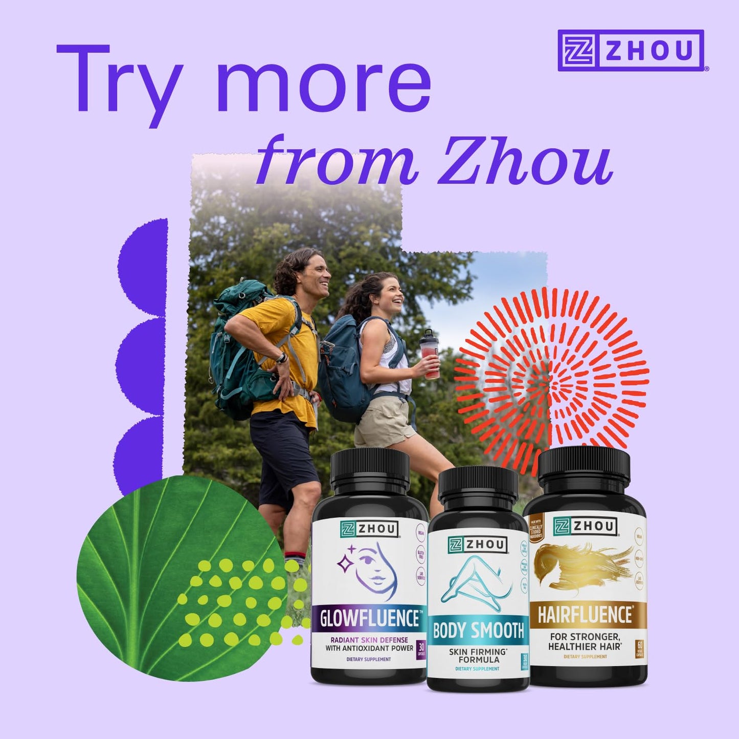 Zhou Body Smooth - Cellulite Pills for Women, Dimpless Anti Cellulite Supplement for Firm Smooth Skin with Hyaluronic Acid & Vitamin C, Skincare for Thigh, Legs, Butt, Supports Hydration - 30 Capsules - dailyvitalstore