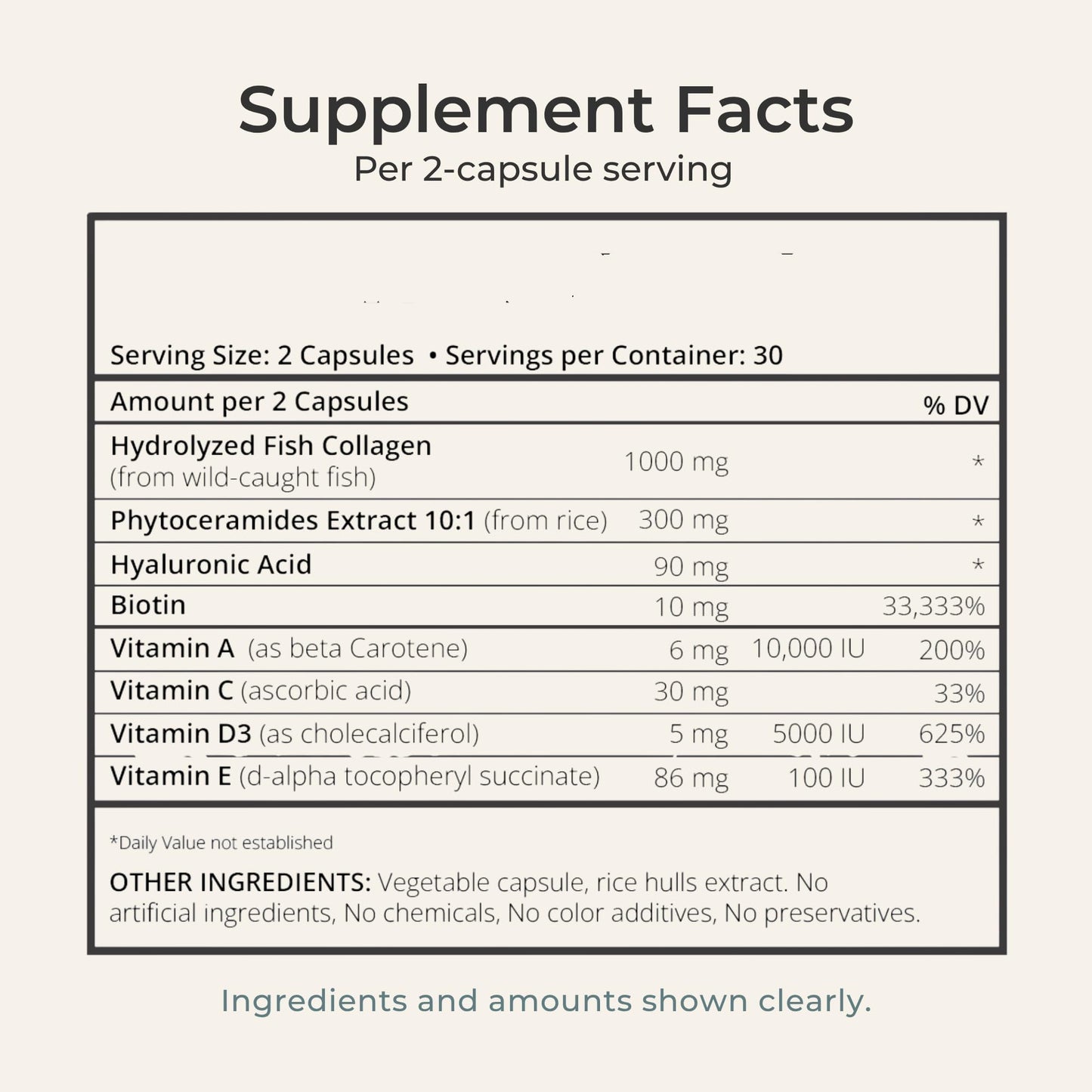 Zi-Collagen Marine Collagen Capsules for Skin, Hair & Nails Support – with Phytoceramides, Hyaluronic Acid, Biotin & Vitamins A C D3 E – 60 Capsules - dailyvitalstore