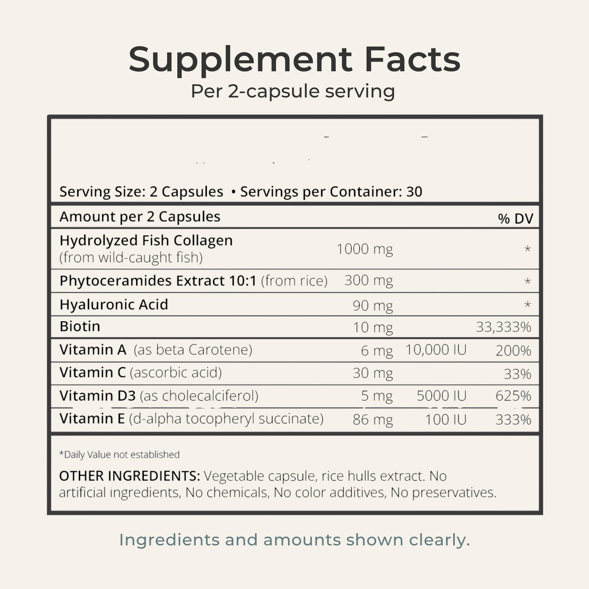 Zi-Collagen Marine Collagen Capsules for Skin, Hair & Nails Support – with Phytoceramides, Hyaluronic Acid, Biotin & Vitamins A C D3 E – 60 Capsules - dailyvitalstore
