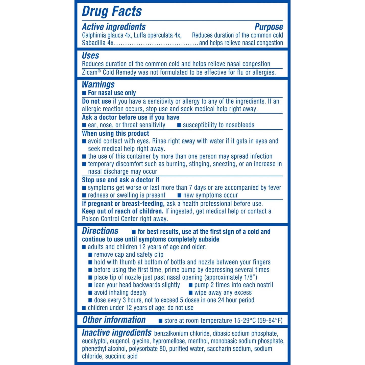 Zicam Cold Remedy No-Drip Nasal Spray with Cooling Menthol & Eucalyptus, Homeopathic, Zinc-Free, Pre-Cold Medicine, Shortens Cold Duration, 0.5 Ounce - dailyvitalstore