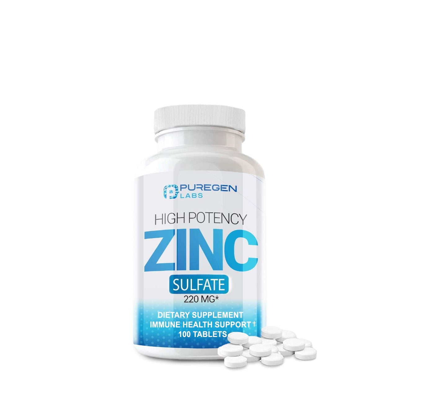 Zinc 220mg [High Potency] Supplement – Zinc Sulfate for Immune Support System 100 Tablets - dailyvitalstore