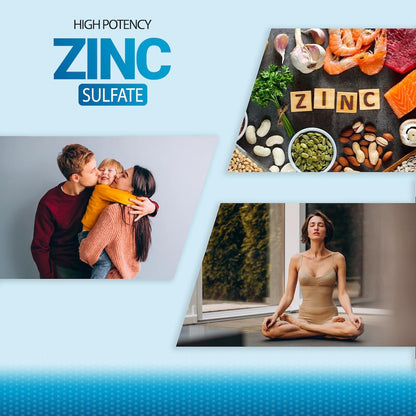 Zinc 220mg [High Potency] Supplement – Zinc Sulfate for Immune Support System 100 Tablets - dailyvitalstore