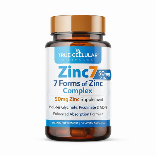 Zinc7: 7-in-1 Zinc Complex 50mg - Maximum Absorption for Immune Defense, Deep Sleep & All-Day Energy | Hormone Balance, Mental Focus - dailyvitalstore