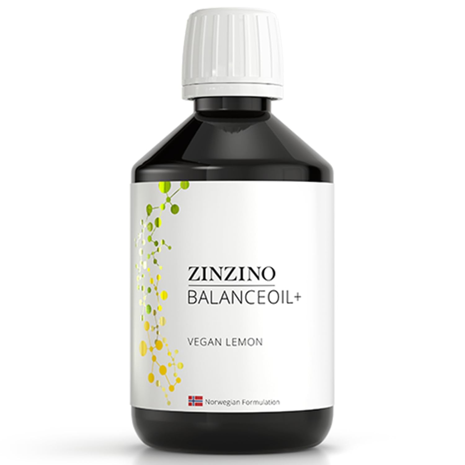 Zinzino - BalanceOil+ Vegan Lemon, Synergistic Blend with Marine Micro-Algae, Olive Oil, Ahiflower Seed Oil, Vegan Vitamin D3-300 ml - dailyvitalstore