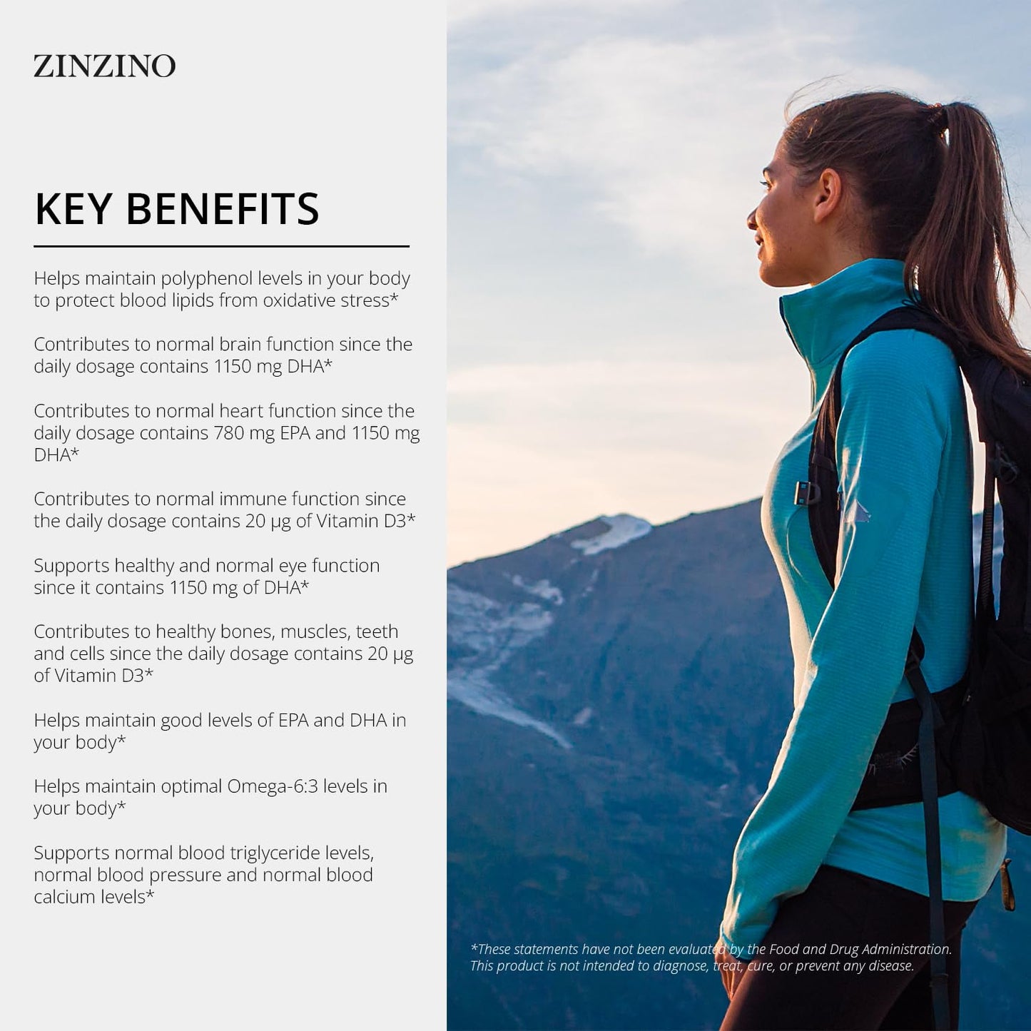 Zinzino - BalanceOil+ Vegan Lemon, Synergistic Blend with Marine Micro-Algae, Olive Oil, Ahiflower Seed Oil, Vegan Vitamin D3-300 ml - dailyvitalstore