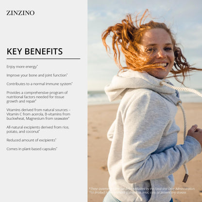 Zinzino Xtend + - Multi Immune Supplement - Essential Vitamins, Minerals & Vitamin C for Immune Support, Energy & Focus - 60 Capsules - dailyvitalstore