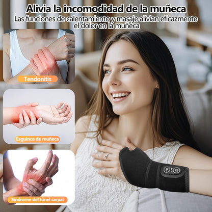 ZMHWANY Rechargeable Cordless Wrist Massager with Heat and Compression, 3000mAh Battery for Arthritis Carpal Tunnel Pain Relief, Wireless Heating Pad Ideal for Seniors - dailyvitalstore