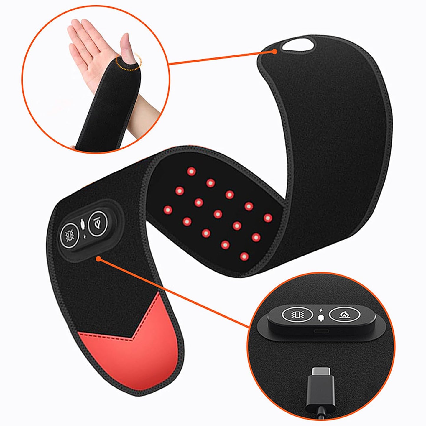ZMHWANY Rechargeable Cordless Wrist Massager with Heat and Compression, 3000mAh Battery for Arthritis Carpal Tunnel Pain Relief, Wireless Heating Pad Ideal for Seniors - dailyvitalstore