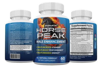 Zonata Horse Peak Dietary Supplements for Men - Horse Peak Supplement Naturally Enhance Performance, Endurance, and Energy Levels* - Horse Peak Pills - 60 Count - dailyvitalstore