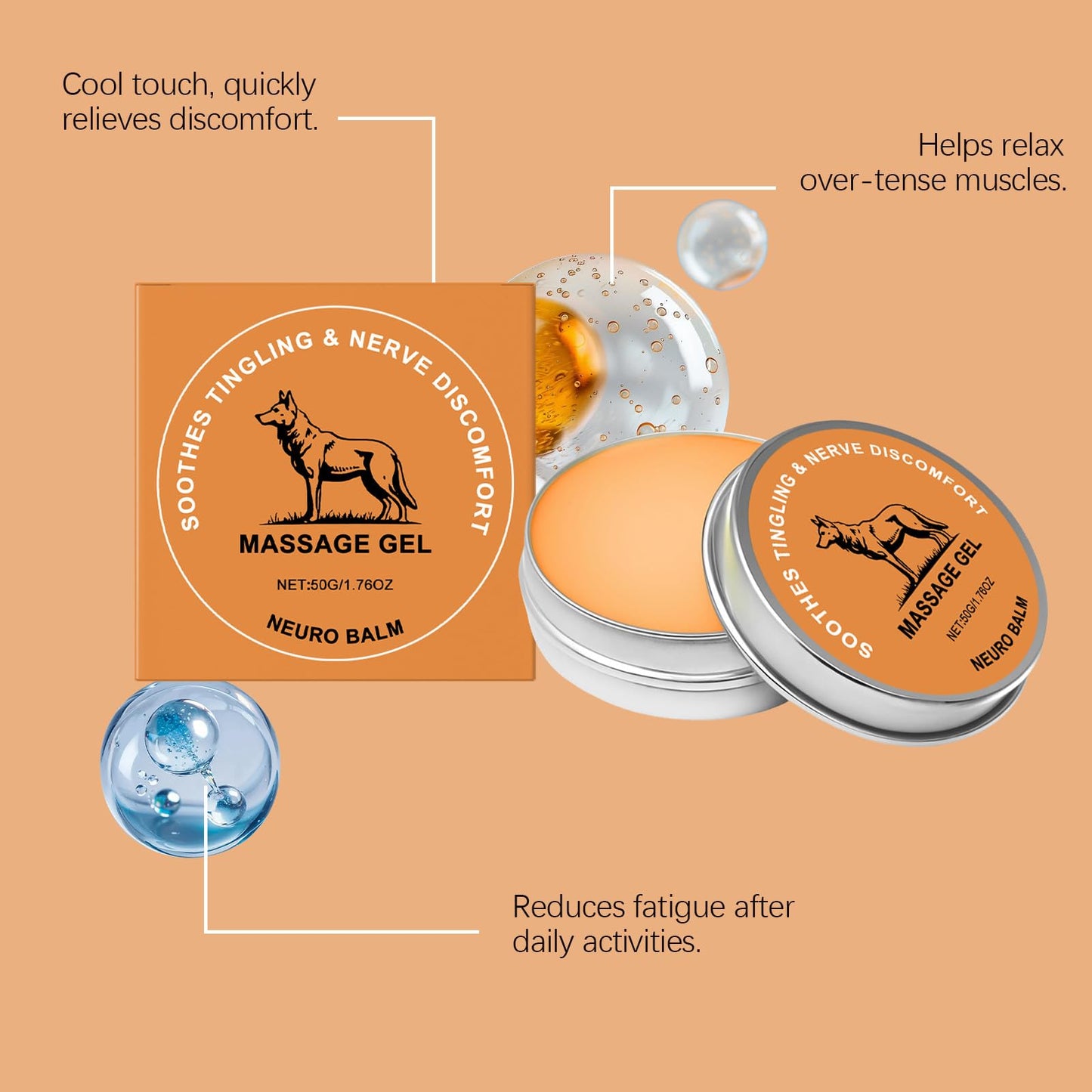 ZQDXSYN Neuro Balm, Joint & Muscle Soothing Cream, Joint Care Soothing Cream, Daily Body Care & Muscle Care (3PCS) - dailyvitalstore