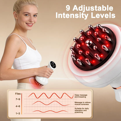 ZRCZRC Lymphatic Drainage Massager, Lymphatic Massager, Helps Reduce Stretch Marks & Cellulite, for Legs, Arms & Belly, Body Sculpting Machine with Microcurrent, Light, Heat & Vibration, White - dailyvitalstore