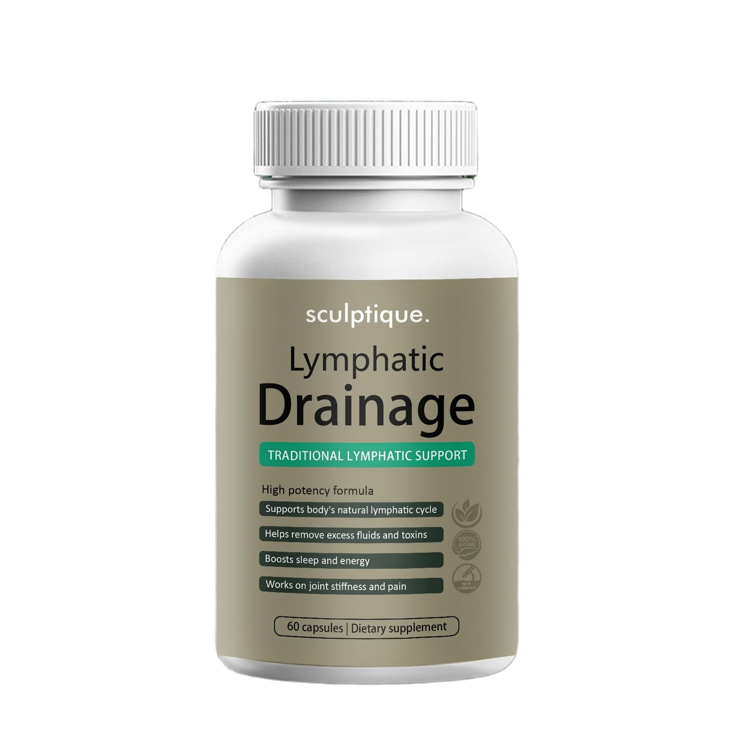 ZUTTL Sculptique Lymphatic Drainage Capsules – Maximum Potency Formula with Dandelion & Cleavers Extract, Supports Cellulite Reduction & Lymphatic Drainage, 60 Capsules(1pc) - dailyvitalstore