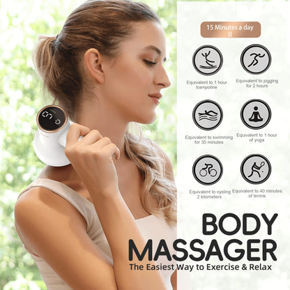 ZY ZERYEW Cordless Cellulite Massager, Handheld & Mini Lymphatic Drainage Massager, Massage Stomach Belly Arms Legs, Body Sculpting Machine for Women Female at Home -1.1lb Weight - dailyvitalstore