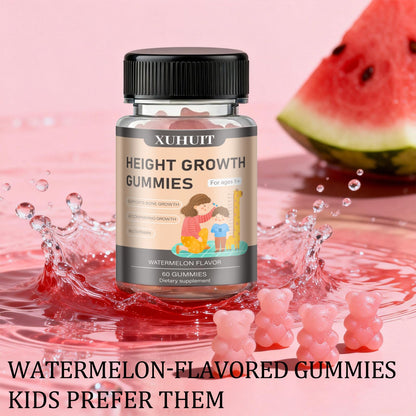 ZYGCDZ Growth Gummies for Kids & Teens - Natural Height Support with Vitamin D3, K2, Calcium & Ashwagandha - Bone Strength Supplement for Picky Eaters Ages 5+ (Watermelon Flavor) (1) - dailyvitalstore