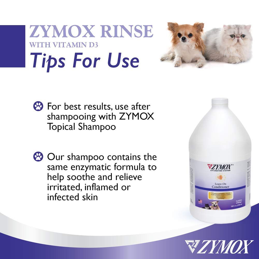 ZYMOX Leave-in Conditioner with Vitamin D3 for Cats & Dogs, 1gal - dailyvitalstore