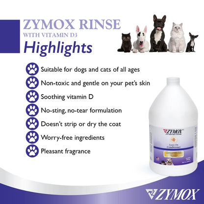 ZYMOX Leave-in Conditioner with Vitamin D3 for Cats & Dogs, 1gal - dailyvitalstore