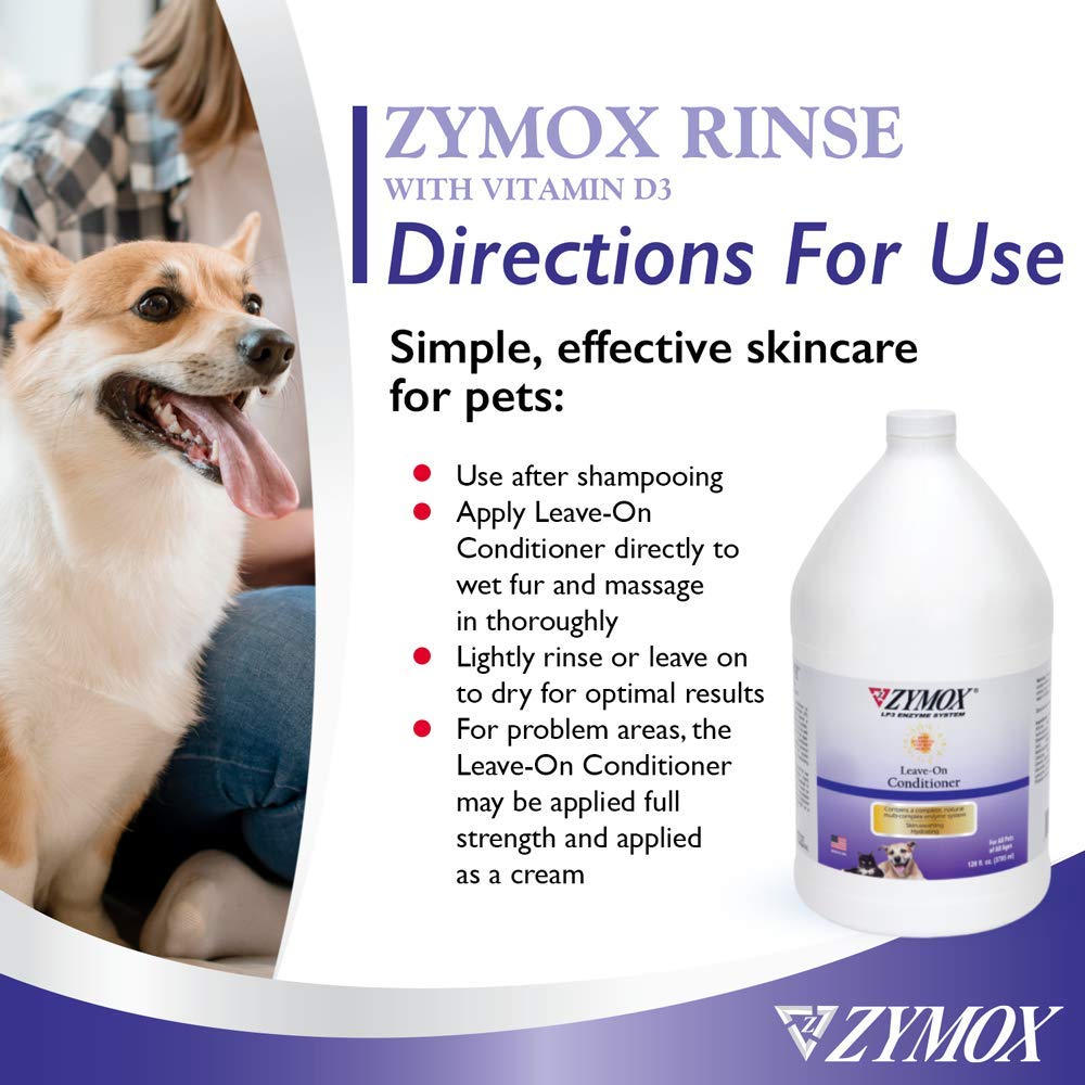 ZYMOX Leave-in Conditioner with Vitamin D3 for Cats & Dogs, 1gal - dailyvitalstore