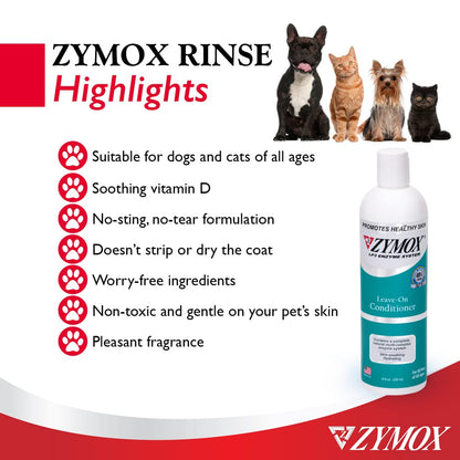 Zymox Leave On Conditioner for Pets, 12 fl oz - dailyvitalstore