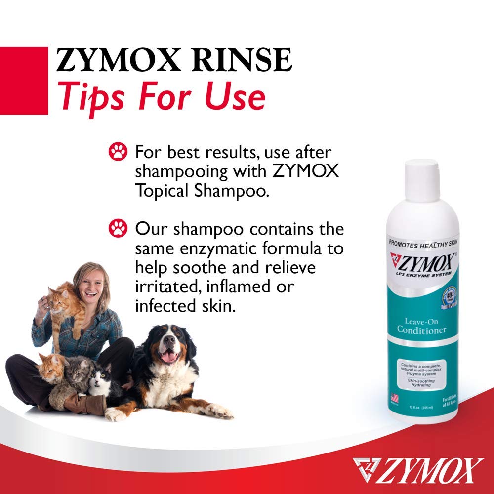 Zymox Leave On Conditioner for Pets, 12 fl oz - dailyvitalstore