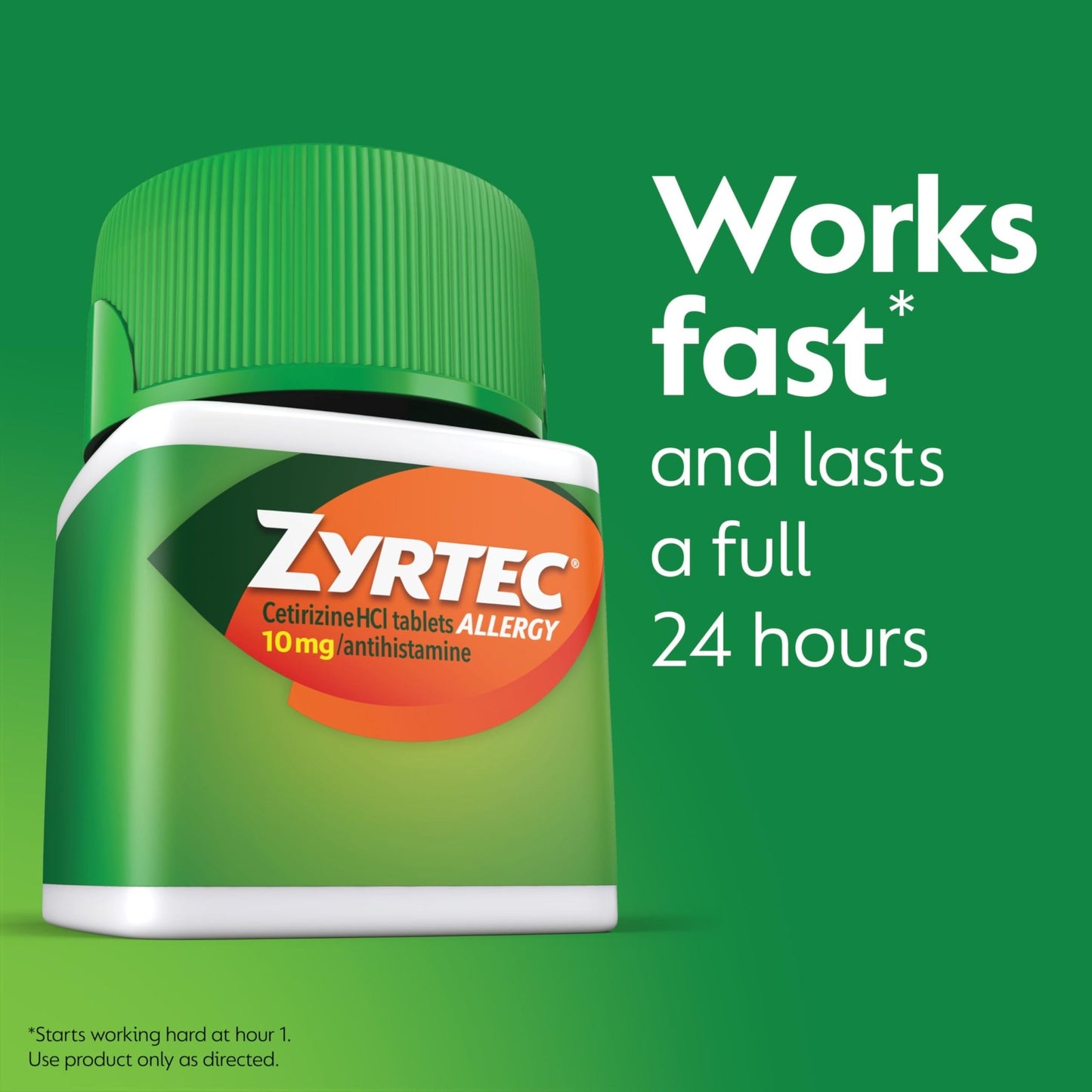 Zyrtec 24 Hour Allergy Medicine Tablets, Indoor & Outdoor Allergy Pills, Non Drowsy Antihistamine, 10 mg Cetirizine HCI, Relief from Runny Nose, Sneezing, Itchy & Watery Eyes, 75 ct - dailyvitalstore