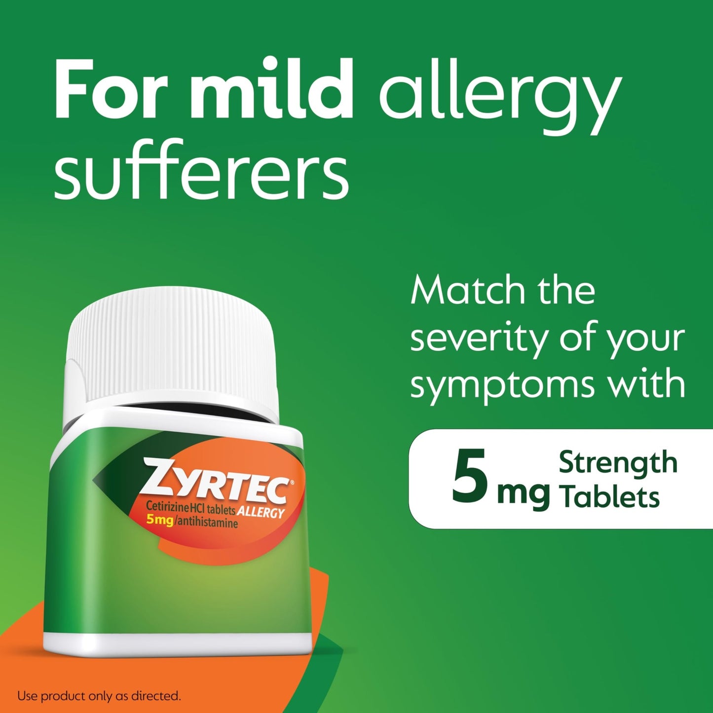 Zyrtec 24 Hour Allergy Relief Tablets, Indoor & Outdoor Allergy Medicine for Adults with 5 mg Cetirizine Hydrochloride, Relief of Runny Nose, Sneezing, Itchy Eyes, Plus Dust, Mold & Pet Dander, 35 ct - dailyvitalstore