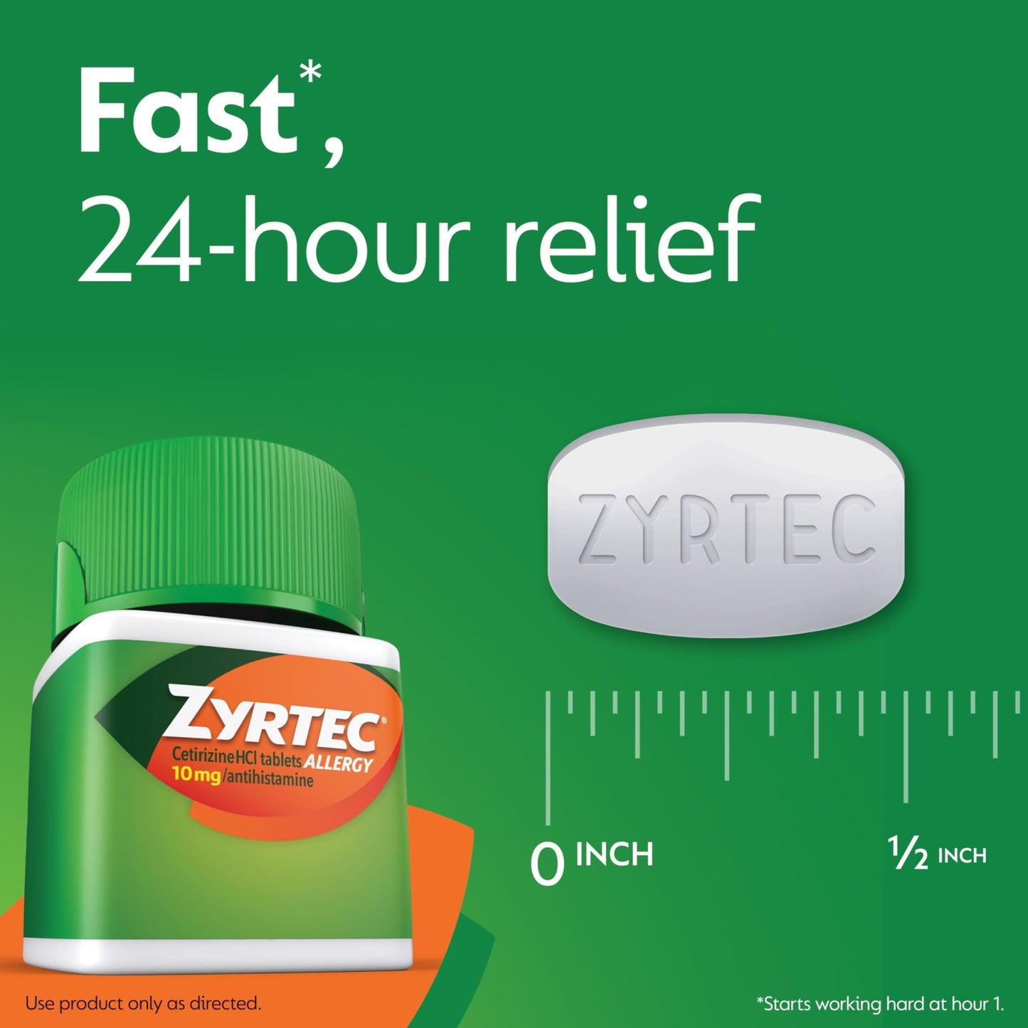 Zyrtec 24 Hour Allergy Relief Tablets, Indoor & Outdoor Allergy Medicine with 10 mg Cetirizine Hydrochloride Antihistamine, Value Bundle of one, 90 ct Bottle & Three, 1 ct Travel Packs - dailyvitalstore