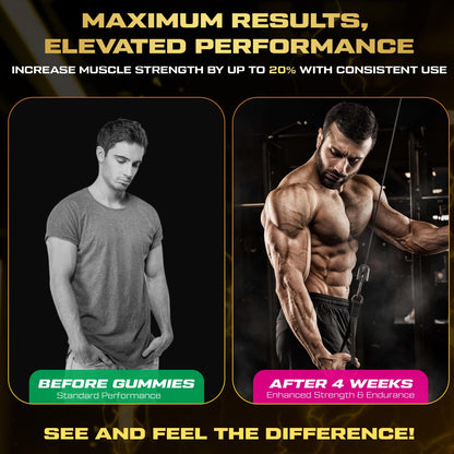 ZyterX Creatine Monohydrate Gummies for Men & Women, 9000MG Creatine Gummies Sugar Free with L-Taurine, BCAA 2:1, B12 B6 for Boost Strength, Focus & Endurance, - dailyvitalstore