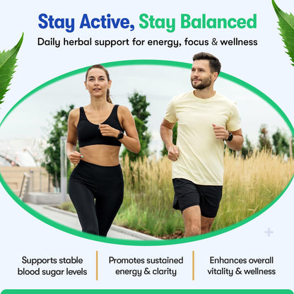 Zyzven Naturals Blood Sugar Support Supplement – 60 Vegan Capsules | Herbal Supplement with Moringa, Cinnamon, Ginger, Neem & Fenugreek | Plant-Based Wellness Supplement - Serving: 2 Capsules/Day - dailyvitalstore