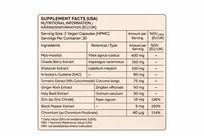 Zyzven Naturals Freja Advance – Women’s Wellness & Cycle Support Supplement – Myo-Inositol, Maca, Vitex, Shatavari, NAC, Zinc & Chromium – 60 Vegan Capsules – 30 Day Supply - dailyvitalstore