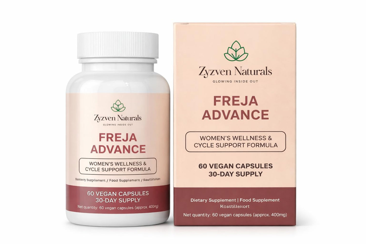 Zyzven Naturals Freja Advance – Women’s Wellness & Cycle Support Supplement – Myo-Inositol, Maca, Vitex, Shatavari, NAC, Zinc & Chromium – 60 Vegan Capsules – 30 Day Supply - dailyvitalstore
