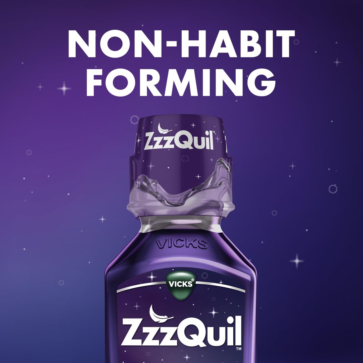 ZzzQuil, Sleep Aid, Nighttime Sleep Aid Liquid, 50 mg Diphenhydramine HCl, Fall Asleep Fast, Non-Habit Forming, Warming Berry Flavor, 12 FL OZ - dailyvitalstore