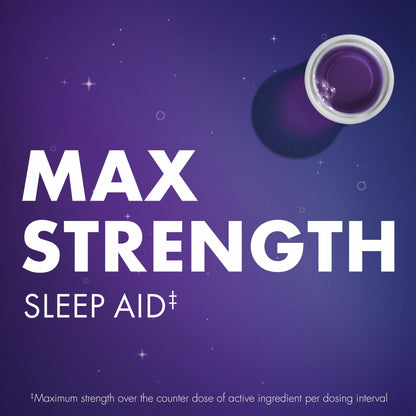 ZzzQuil, Sleep Aid, Nighttime Sleep Aid Liquid, 50 mg Diphenhydramine HCl, Fall Asleep Fast, Non-Habit Forming, Warming Berry Flavor, 12 FL OZ - dailyvitalstore