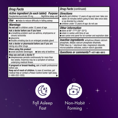 ZzzQuil ULTRA, Sleep Aid, Doxylamine Succinate 25mg, Sleep Aids for Adults, Nighttime Sleep Aid, 48 Tablets - dailyvitalstore