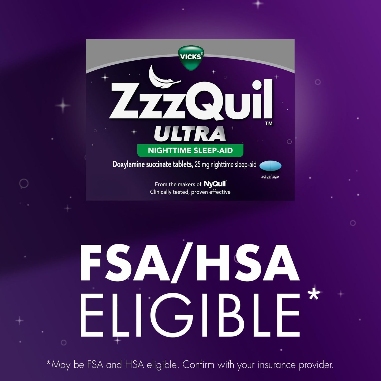 ZzzQuil ULTRA, Sleep Aid, Doxylamine Succinate 25mg, Sleep Aids for Adults, Nighttime Sleep Aid, 48 Tablets - dailyvitalstore